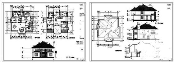 2层欧式别墅建筑CAD图纸（B3户型） - 2