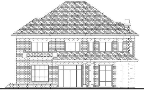 2层欧式别墅建筑CAD图纸（B2户型） - 1
