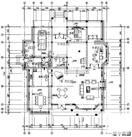 2层欧式别墅建筑CAD图纸（B2户型） - 4