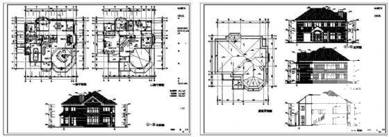 2层欧式别墅建筑设计CAD图纸（B1户型） - 2