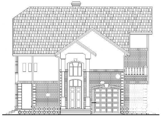 2层欧式别墅建筑设计CAD图纸（A3户型） - 3