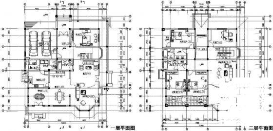 3层现代别墅建筑CAD图纸（C2户型） - 2