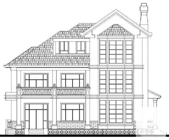 3层现代别墅建筑CAD图纸（C2户型） - 3