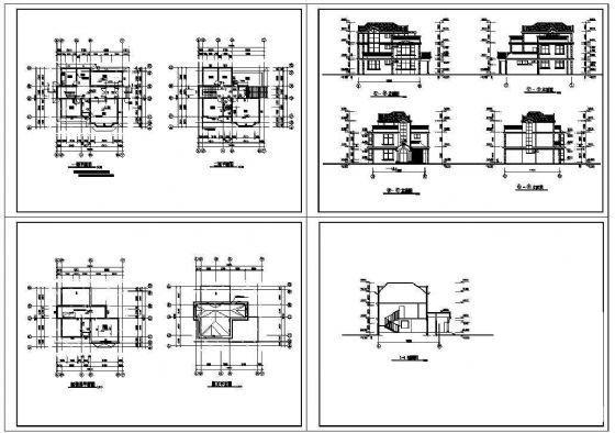 2层别墅建筑设计CAD图纸（带阁楼） - 4