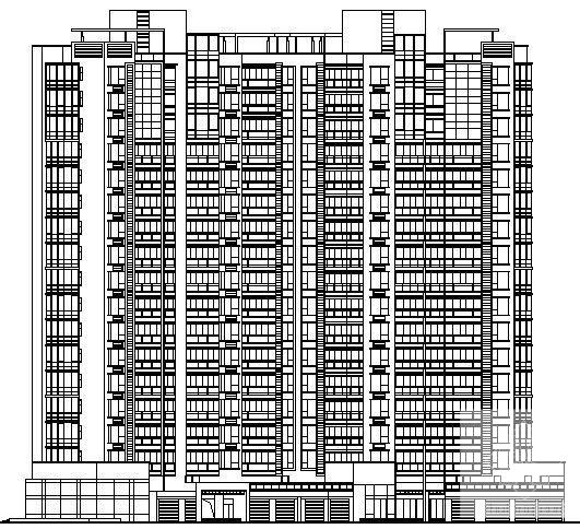 17层住宅楼建筑设计CAD图纸 - 3