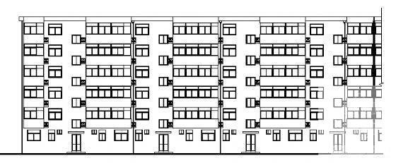一号住宅楼建筑CAD施工图纸 - 1