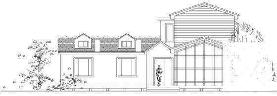 2层节能别墅建筑设计CAD图纸 - 1