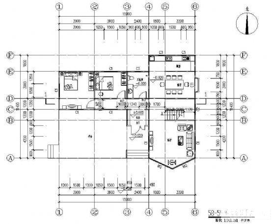 2层节能别墅建筑设计CAD图纸 - 4