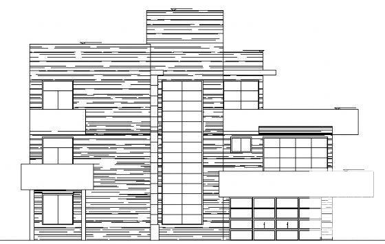 2层休闲别墅建筑设计CAD图纸 - 1