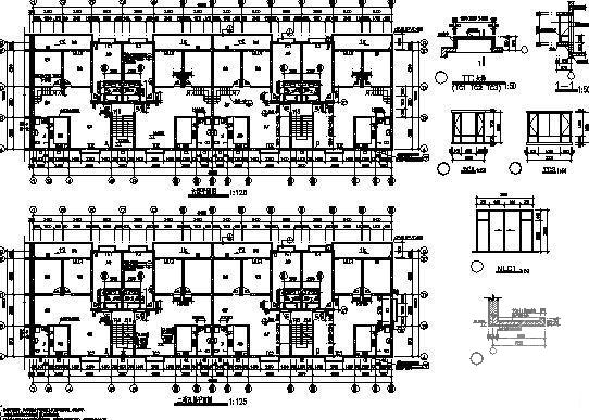 精美详细的6层住宅楼建筑CAD施工图纸 - 3