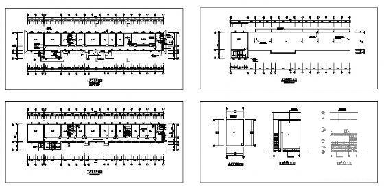 4层宿舍楼建筑CAD初设图纸 - 1