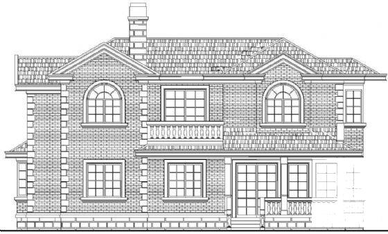 2层欧式别墅建筑设计CAD图纸 - 2