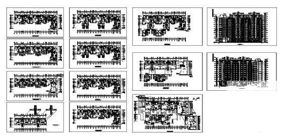 11层住宅楼建筑CAD图纸（简单大方） - 1