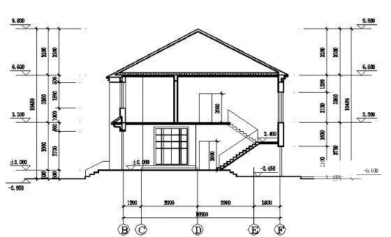 2层别墅建筑设计CAD图纸 - 1