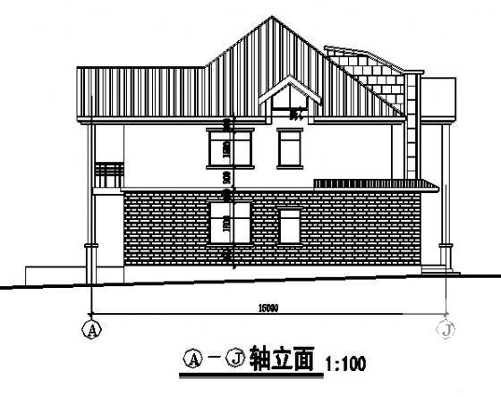 2层单体别墅建筑设计CAD图纸 - 1