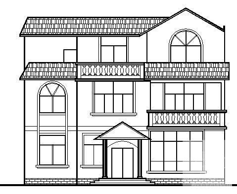 3层别墅建筑设计CAD图纸 - 2
