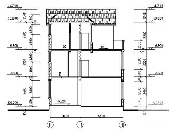 3层别墅建筑设计CAD图纸 - 4