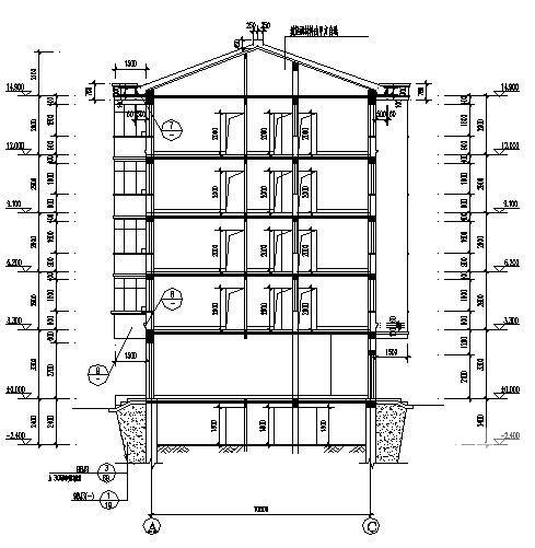 5层住宅楼建筑CAD施工方案图纸 - 1