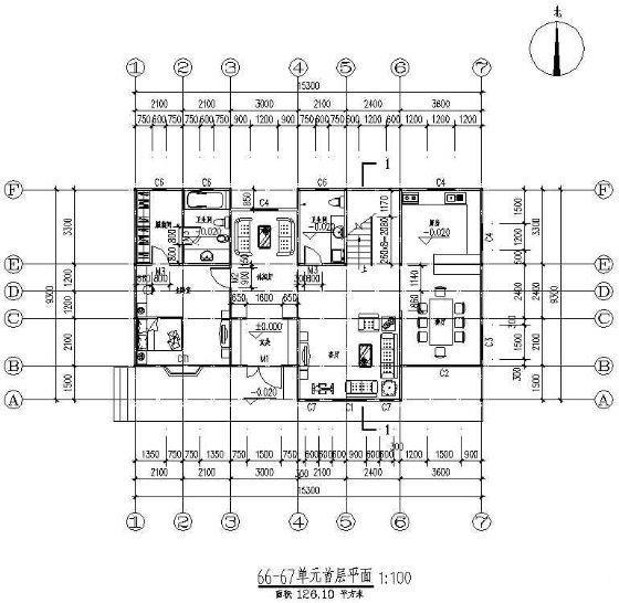 2层节能别墅建筑设计CAD图纸 - 3