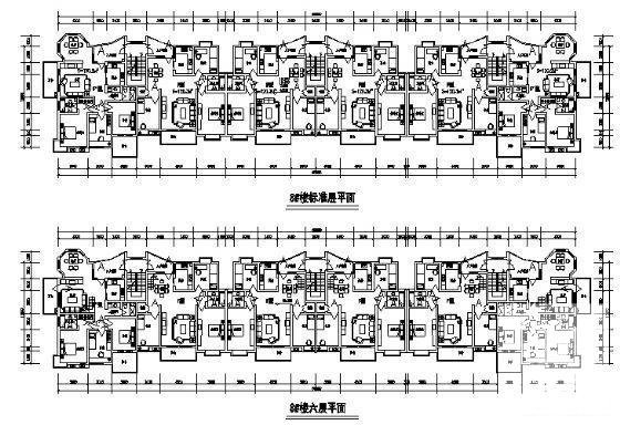 6层住宅楼建筑设计CAD图纸 - 1