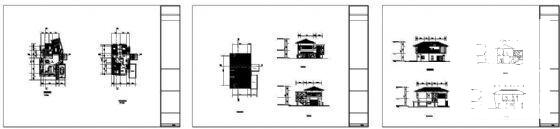 比较流行的2层现代别墅建筑CAD图纸 - 1