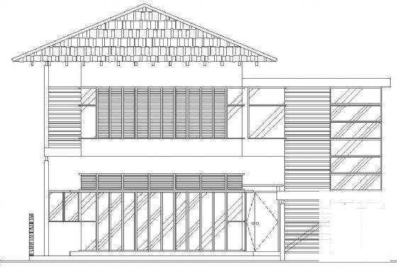 比较流行的2层现代别墅建筑CAD图纸 - 3