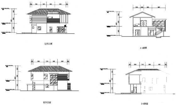 比较流行的2层现代别墅建筑CAD图纸 - 4