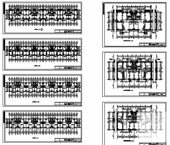 6层职工宿舍楼建筑施工CAD图纸 - 4