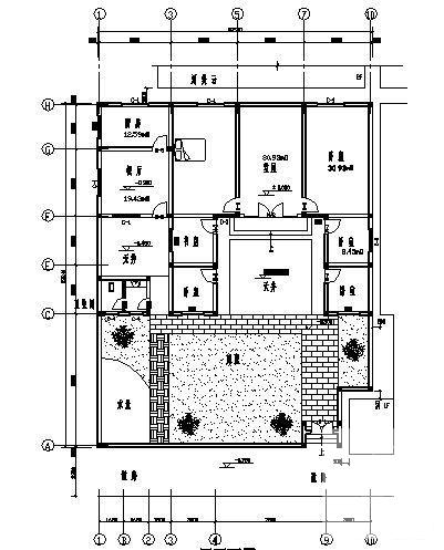 单层民居住宅楼建筑结构方案设计CAD图纸 - 1