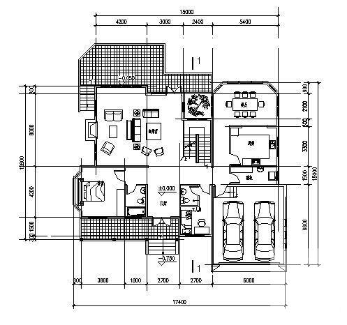 精美的2层别墅建筑CAD图纸（带效果图纸） - 2
