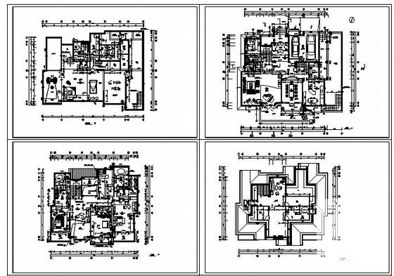 3层高档别墅建筑设计CAD图纸 - 2