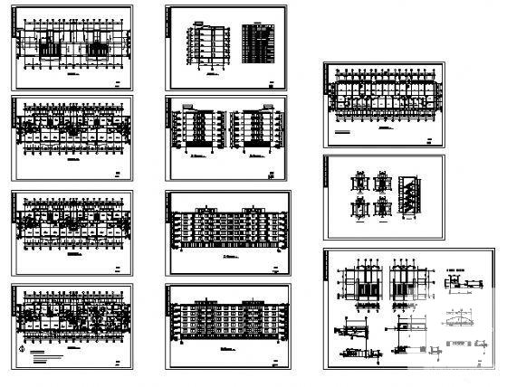 比较受欢迎的6层住宅楼建筑扩初CAD图纸 - 4