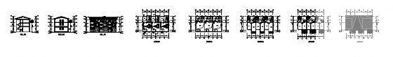 精美实用的3层联排别墅建筑CAD图纸 - 3