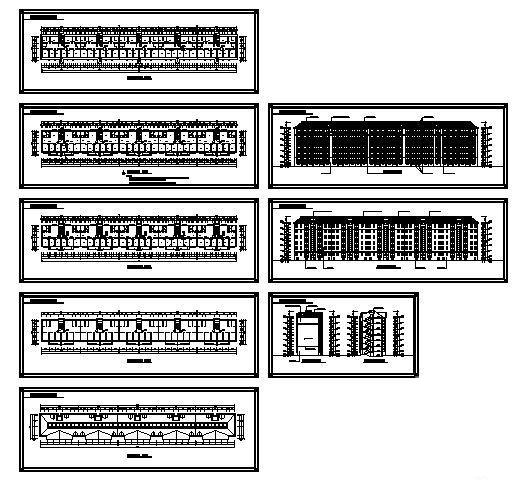 6层住宅楼建筑CAD图纸（标注详细） - 1