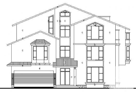 3层别墅建筑CAD图纸（标注详细） - 2