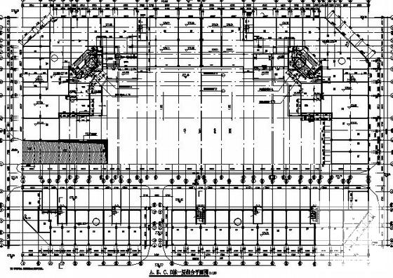 15层商住楼建筑扩初CAD图纸（现代风格） - 1