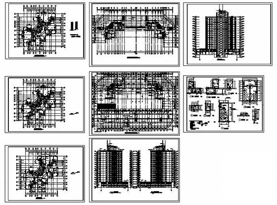 15层商住楼建筑扩初CAD图纸（现代风格） - 2