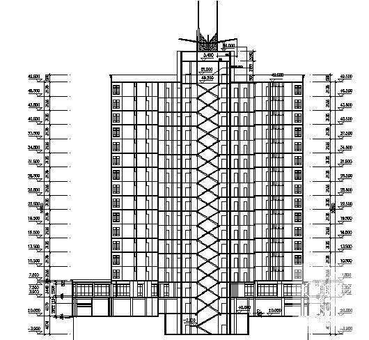 15层商住楼建筑扩初CAD图纸（现代风格） - 3