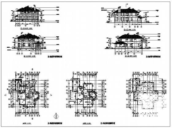 2层别墅建筑扩初CAD施工图纸 - 4