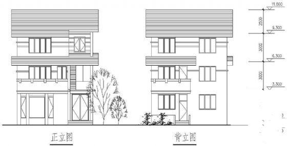 新农村3层别墅建筑设计CAD图纸 - 3