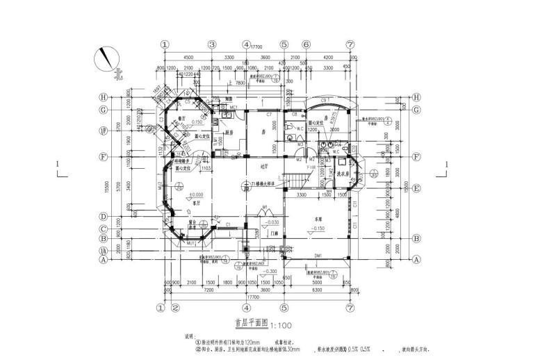 2层别墅建筑结构CAD施工图纸带效果图纸 - 5