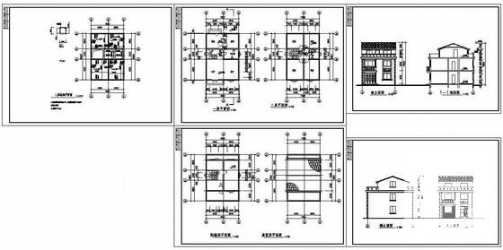 2层带阁楼乡村别墅建筑结构设计CAD图纸 - 2
