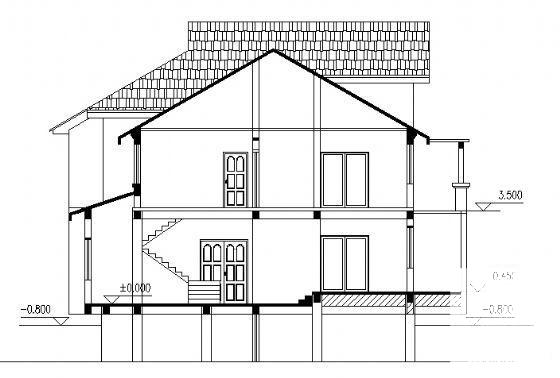 3层小别墅建筑设计CAD图纸 - 1