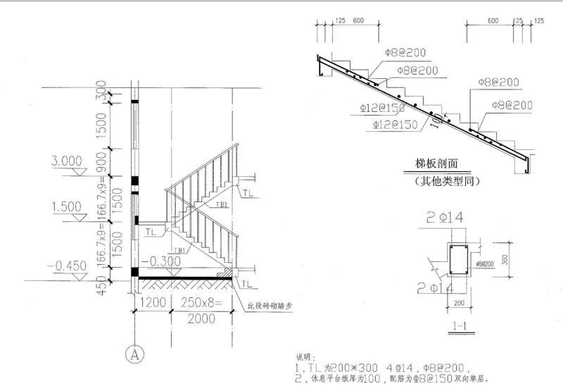单家独院式别墅建筑CAD施工图纸 - 2