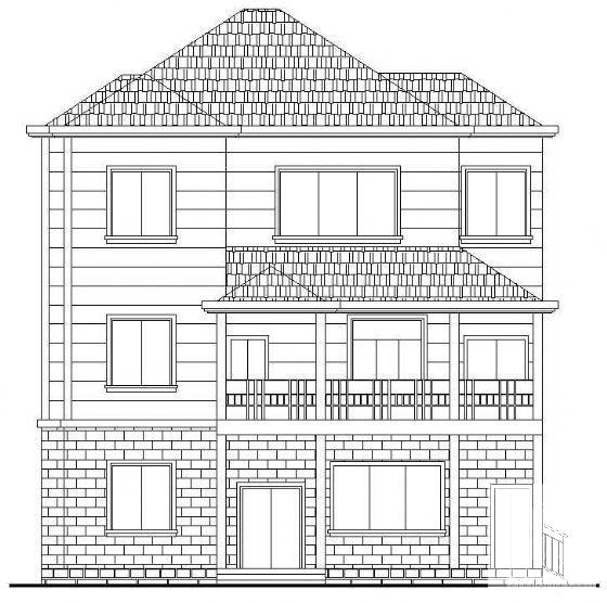 精美3层别墅建筑设计CAD图纸 - 1