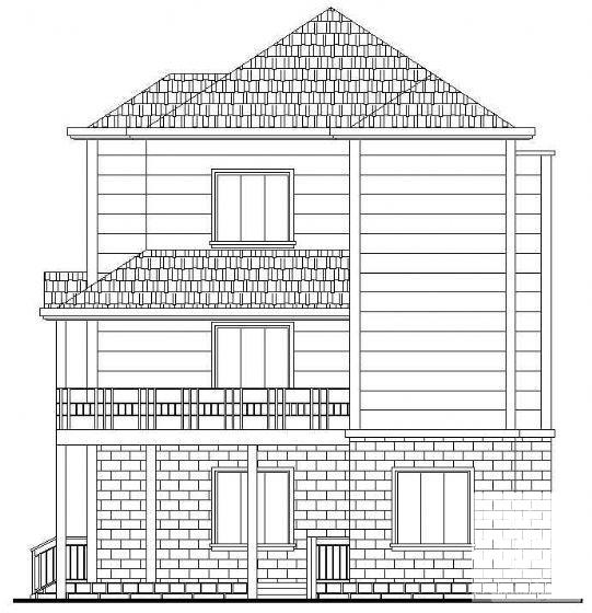精美3层别墅建筑设计CAD图纸 - 2