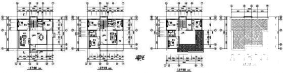 精美3层别墅建筑设计CAD图纸 - 3