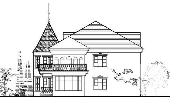 欧式别墅三套建筑方案设计CAD图纸 - 2