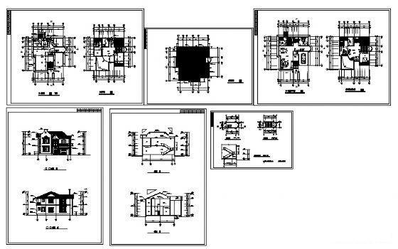 欧式别墅三套建筑方案设计CAD图纸 - 4