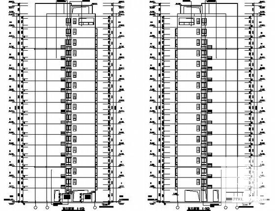经典大方的15层住宅楼建筑CAD图纸 - 1